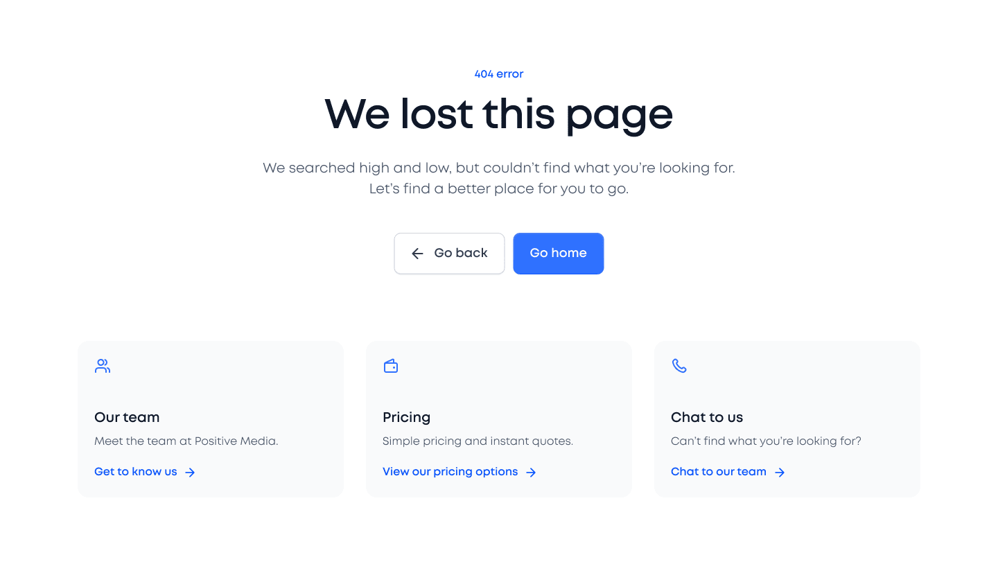 Positive Media Error Page